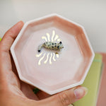 Porcelain jewelry tray with a leopard