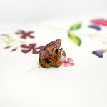 Leopard with pink butterfly wings pendant