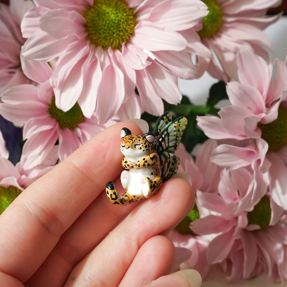Leopard with butterfly wings pendant
