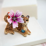 Leopard with Tamandua and Macaw figurine