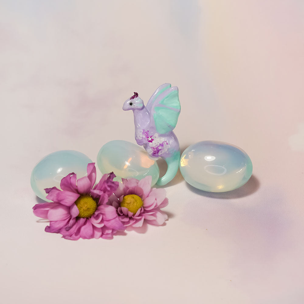 Lilac blue dragon pendant