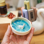 Porcelain jewelry tray with a Loch Ness Monster