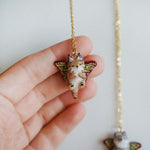 Lynx Luna Moth pendant