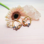 Mini galaxy snake earrings gold