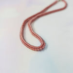 Glass beads necklace - muave