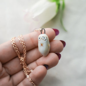 Porcelain barn owl pendant