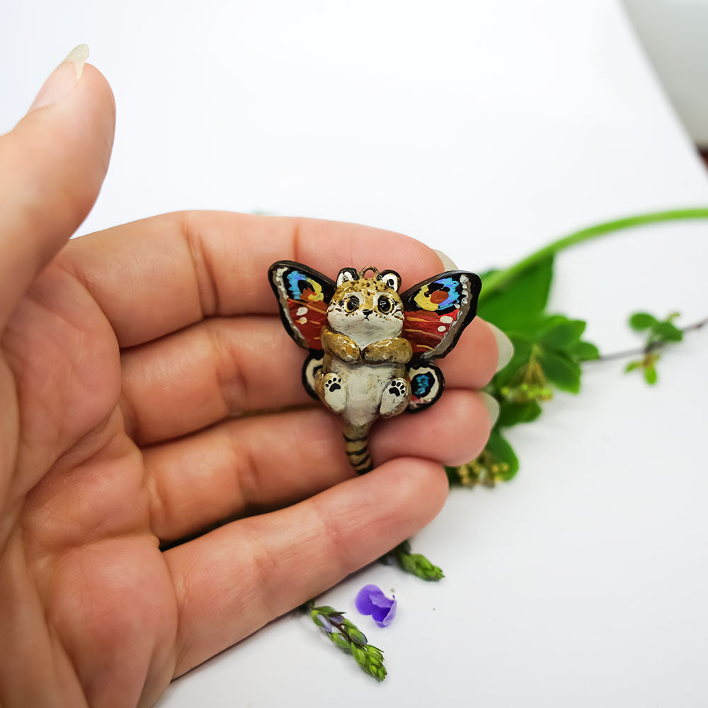 Pallas cat with wings pendant