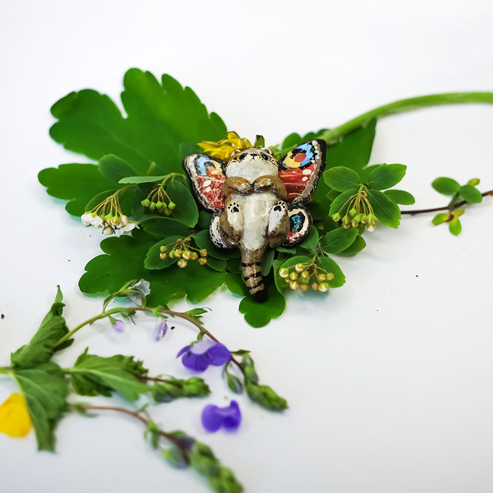 Pallas cat with wings pendant