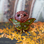 Pallas cat with mashrooms