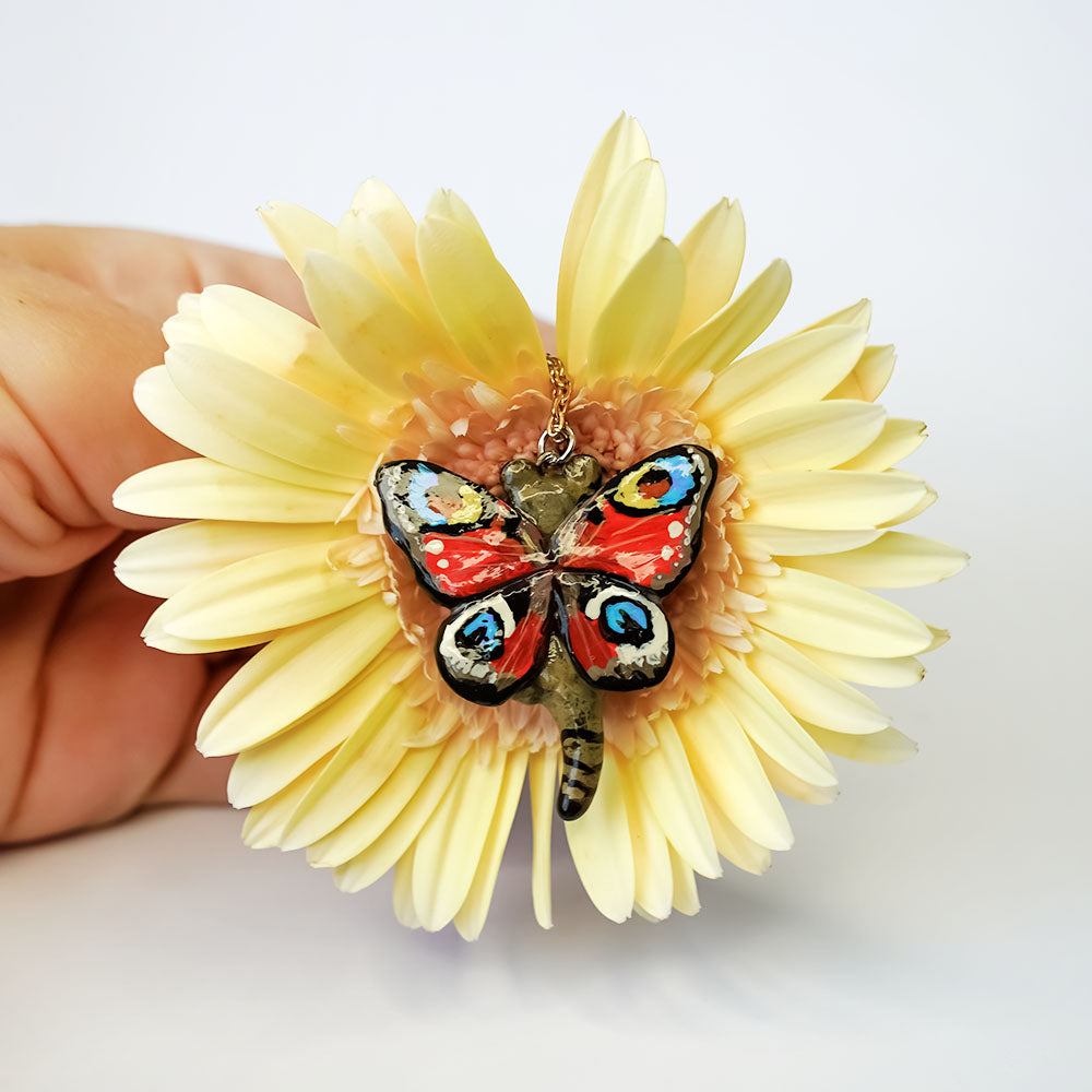 Pallas cat with wings pendant