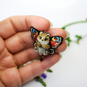 Pallas cat with wings pendant