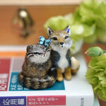 The peanut gallery - Pallas cat and Tibetan Fox