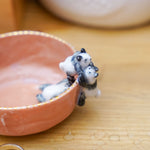 Small porcelain bowl with goofy pandas