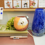 Dyed Porcelain vase with a panda