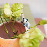 Dyed Porcelain vase with a panda