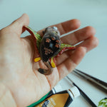 Pampas Cat Luna Moth figurine