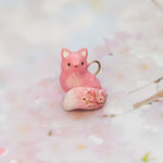 Pink fox pendant