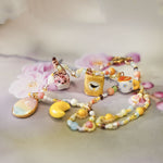 Pink Tiger - necklace with charms