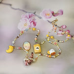 Pink Tiger - necklace with charms