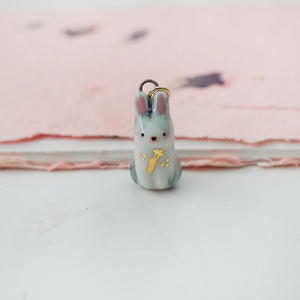 Porcelain rabbit pendant