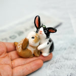 Rabbits with roses