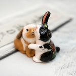 Rabbits with roses