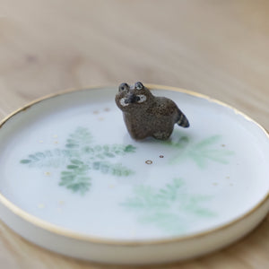 Jewelry tray with a raccoon