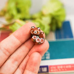 Sakura red panda pendant