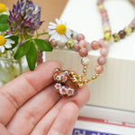 Sakura red panda pendant