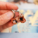 Red pandas earrings