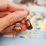 Red pandas earrings