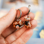 Red pandas earrings