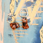 Red pandas earrings