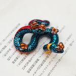 Regal ring-necked snake with butterflies