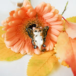 Sand cat with butterfly wings pendant