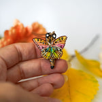 Serval with butterfly wings pendant