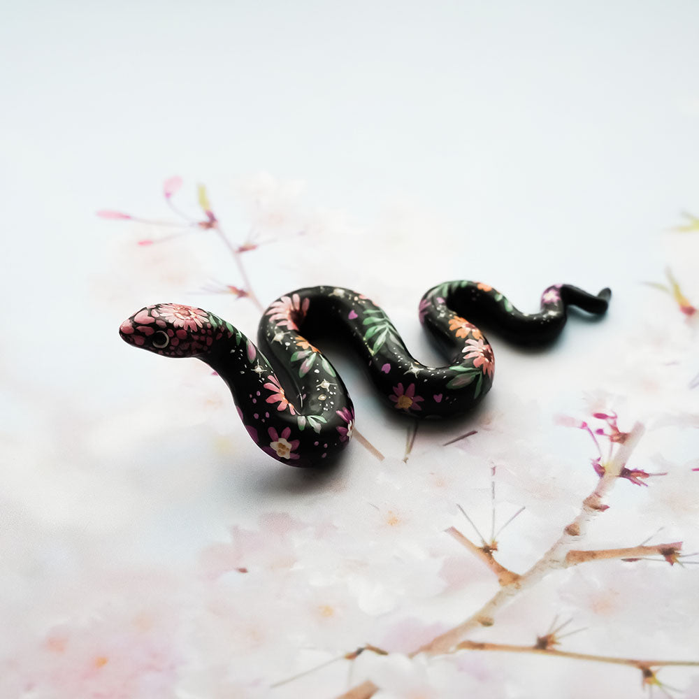 Snake with flowers