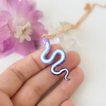 Lilac snake necklace