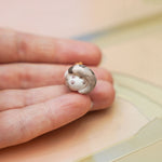 Snow Leopard with the gold Moon pendant