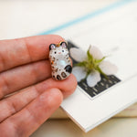 Snow Leopard with a Moon Stone mint pendant