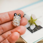 Snow Leopard with a Moon Stone mint pendant