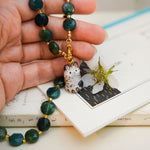 Snow Leopard with a Moon Stone mint pendant