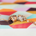 Snow Leopard with the Moon pendant