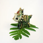 Styracosaurus with sunstone fossil figurine
