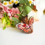 Tabby Catfly with pink butterfly wings
