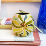 Ceramic vase with a little tiger