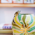 Ceramic vase with a little tiger