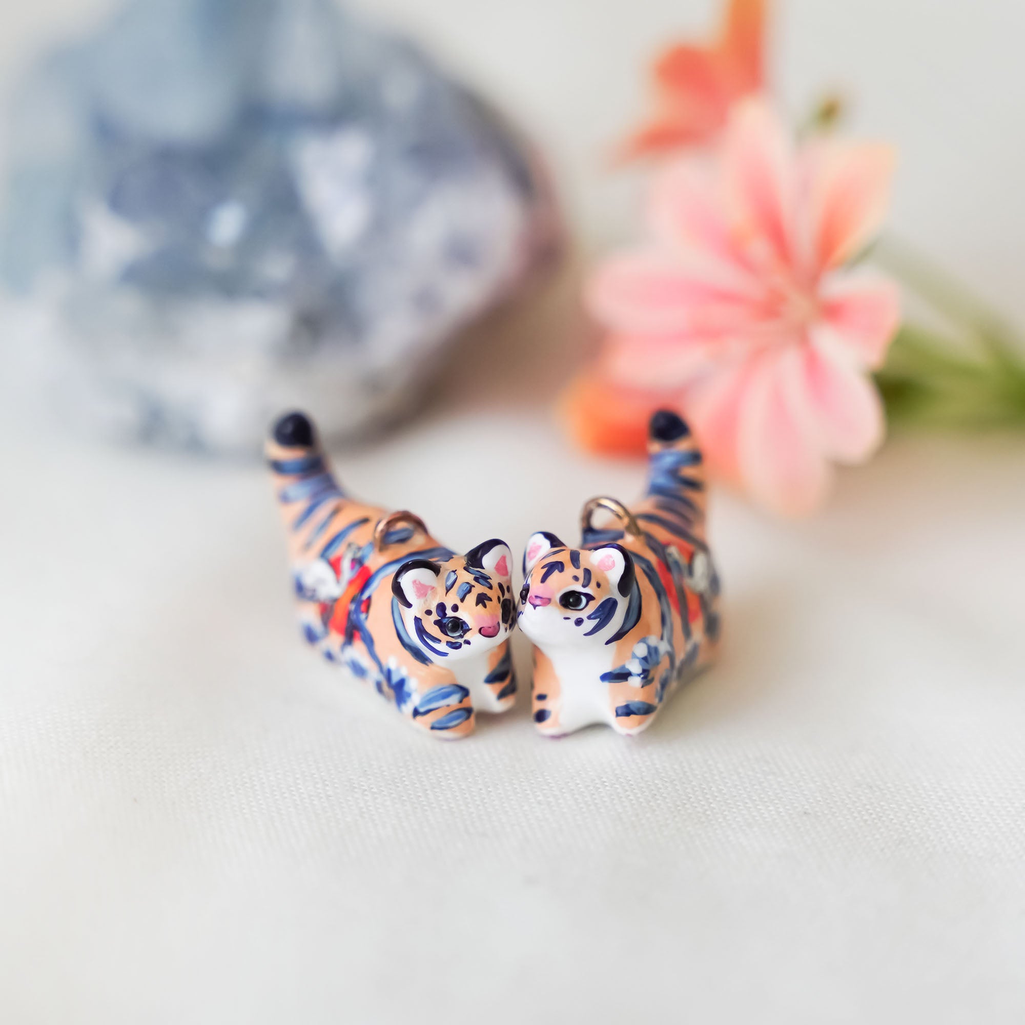 Japanese tigers earrings