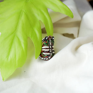 Tiger skeleton lost in the jungle pendant