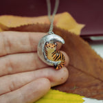 Tiger on the Moon pendant